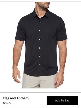 Flag and anthem madeflex Short-Sleeve Button-Up Shirt